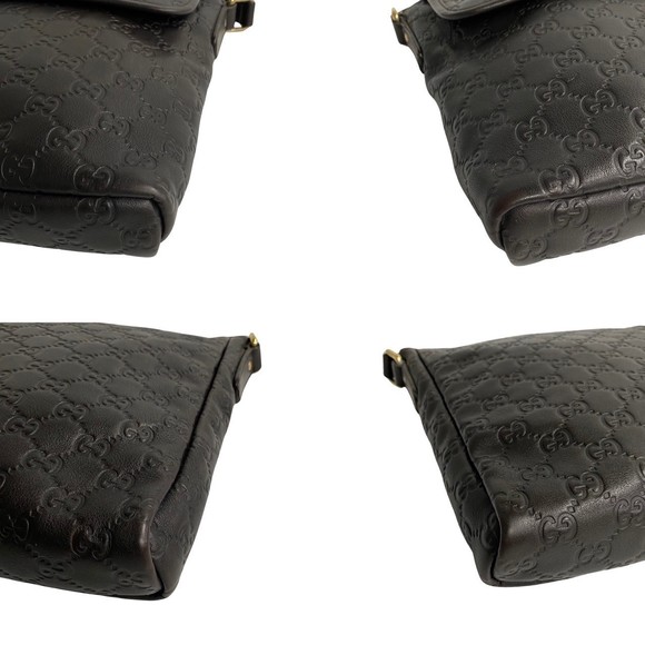 Gucci Shima GG Pattern Leather Mini Bag Pochette Brown - Picture 6 of 11